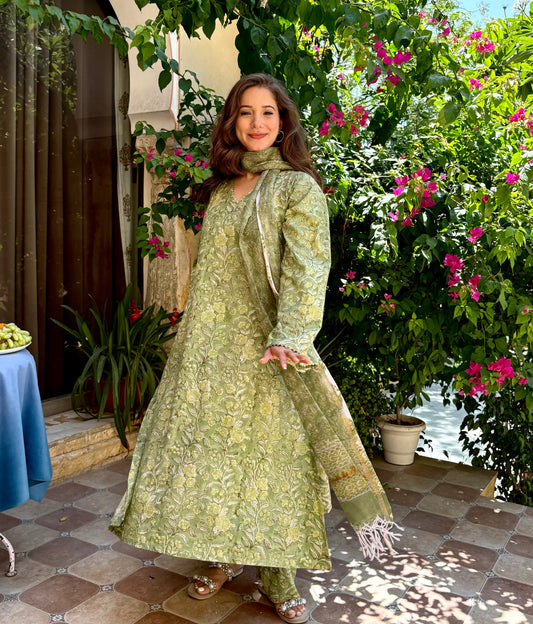 Alia Green Suit Set