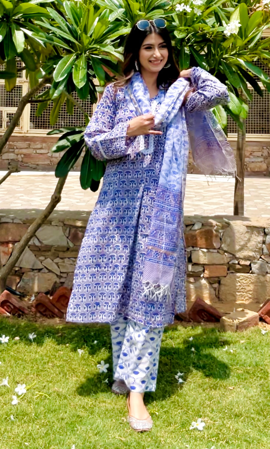 Purple Doriya suit set