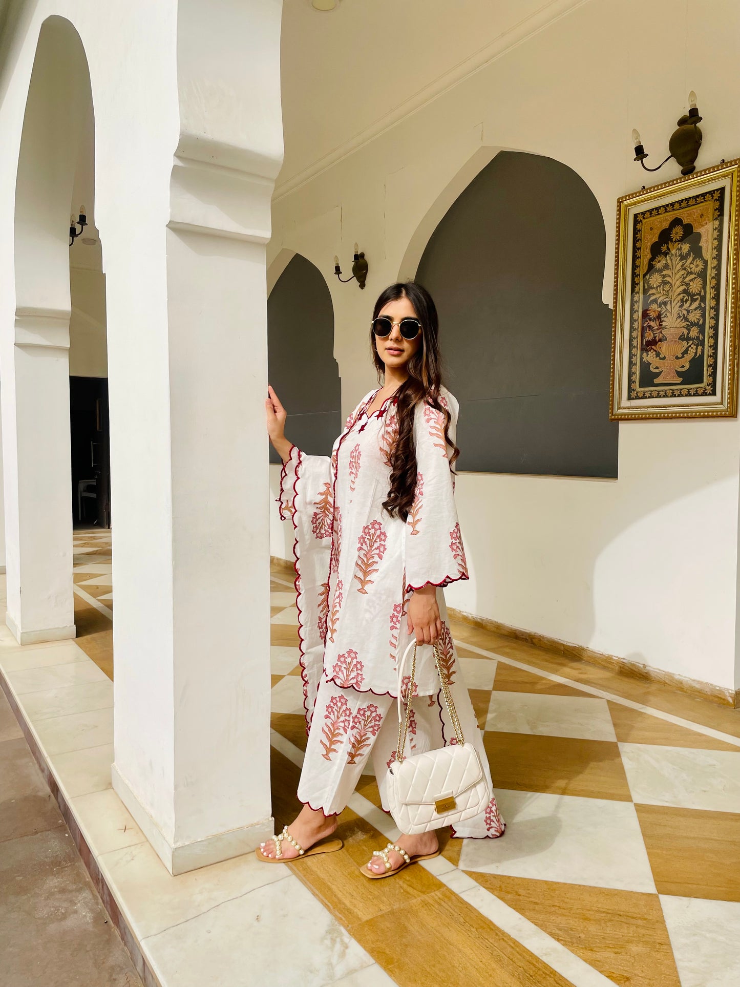 Mughal peach cordset