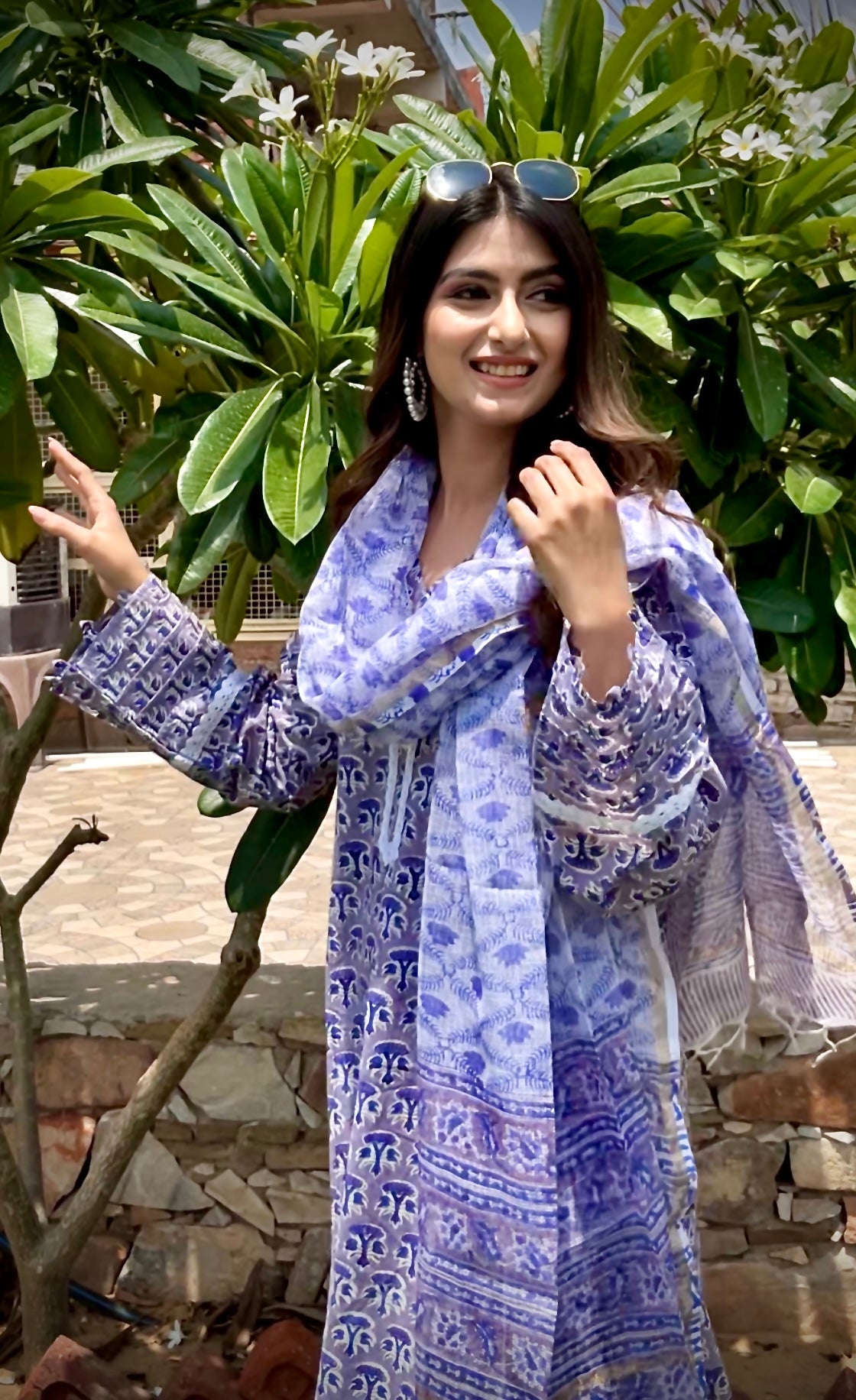 Purple Doriya suit set