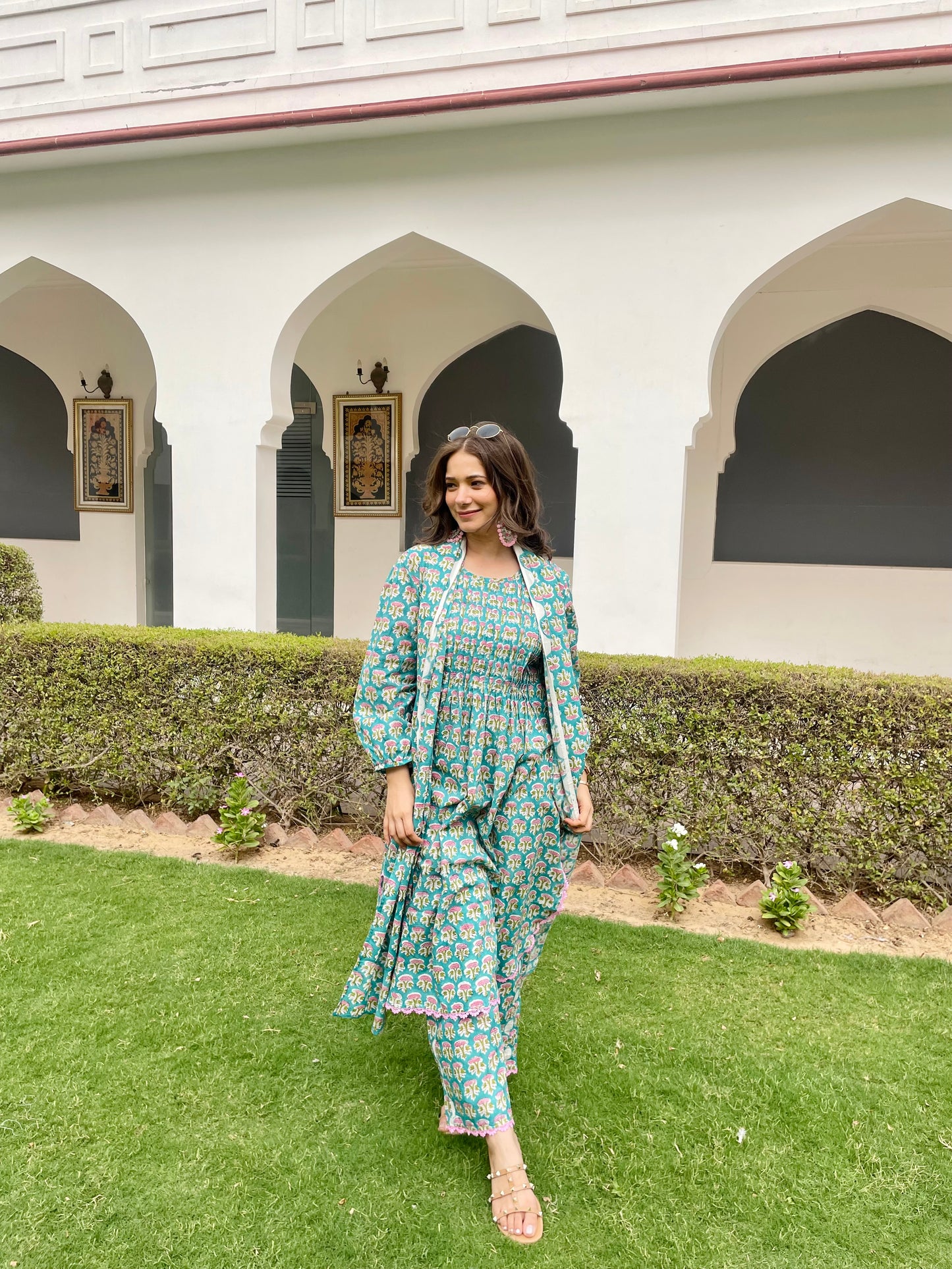Azra turquoise suit set