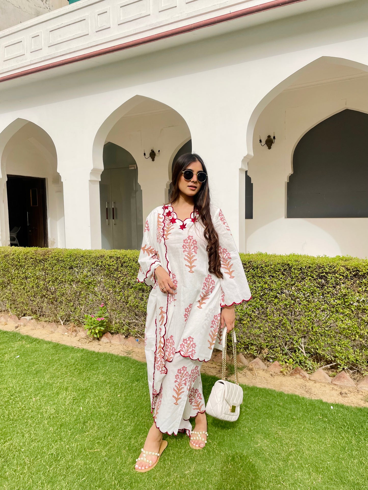 Mughal peach cordset