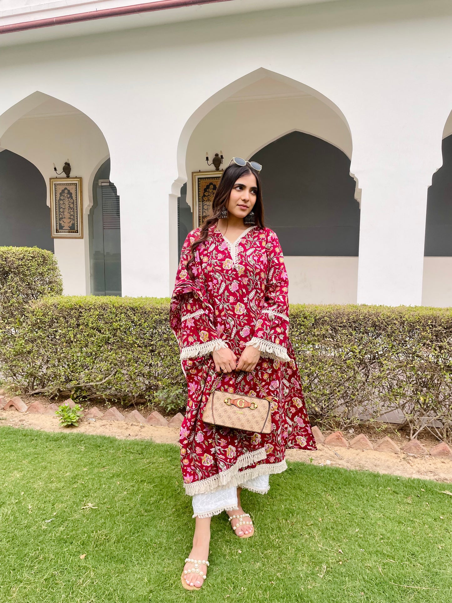 Cherry red suit set