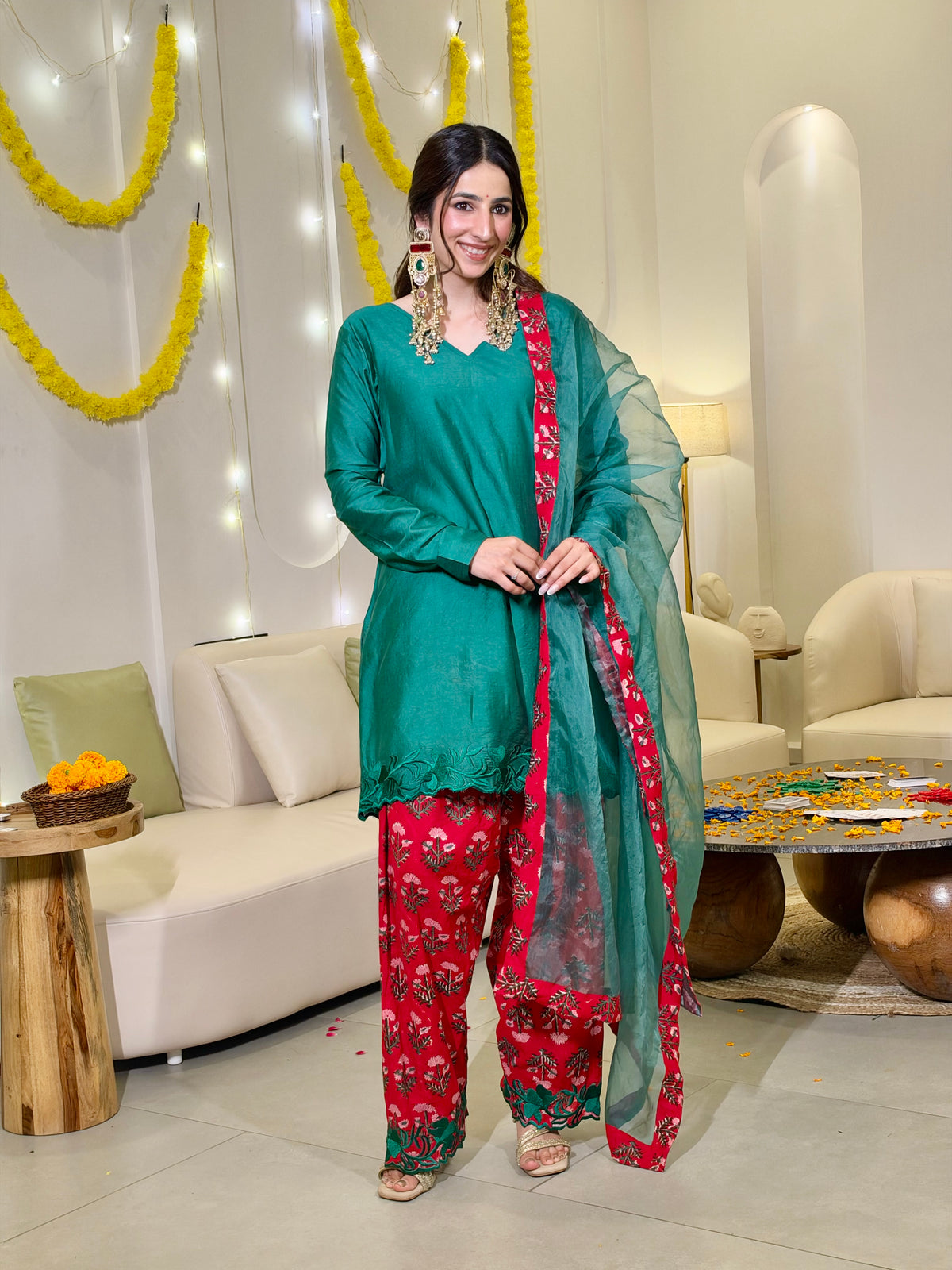 Neer teal green set