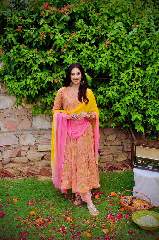 Phoolkari Bliss Anarkali Set