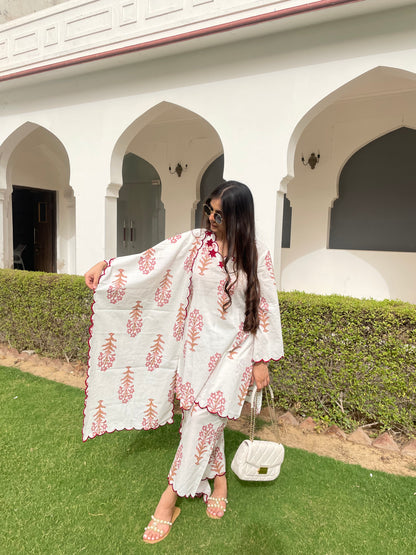 Mughal peach cordset