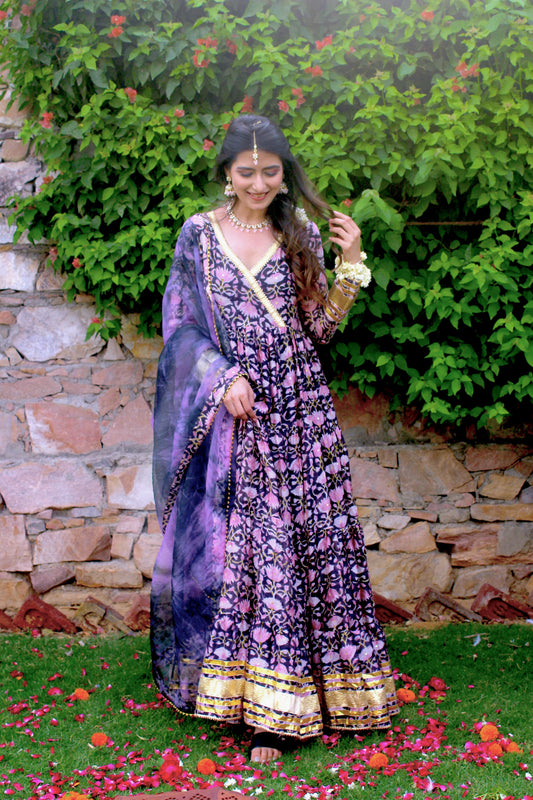 Noor Angrakha Anarkali Set