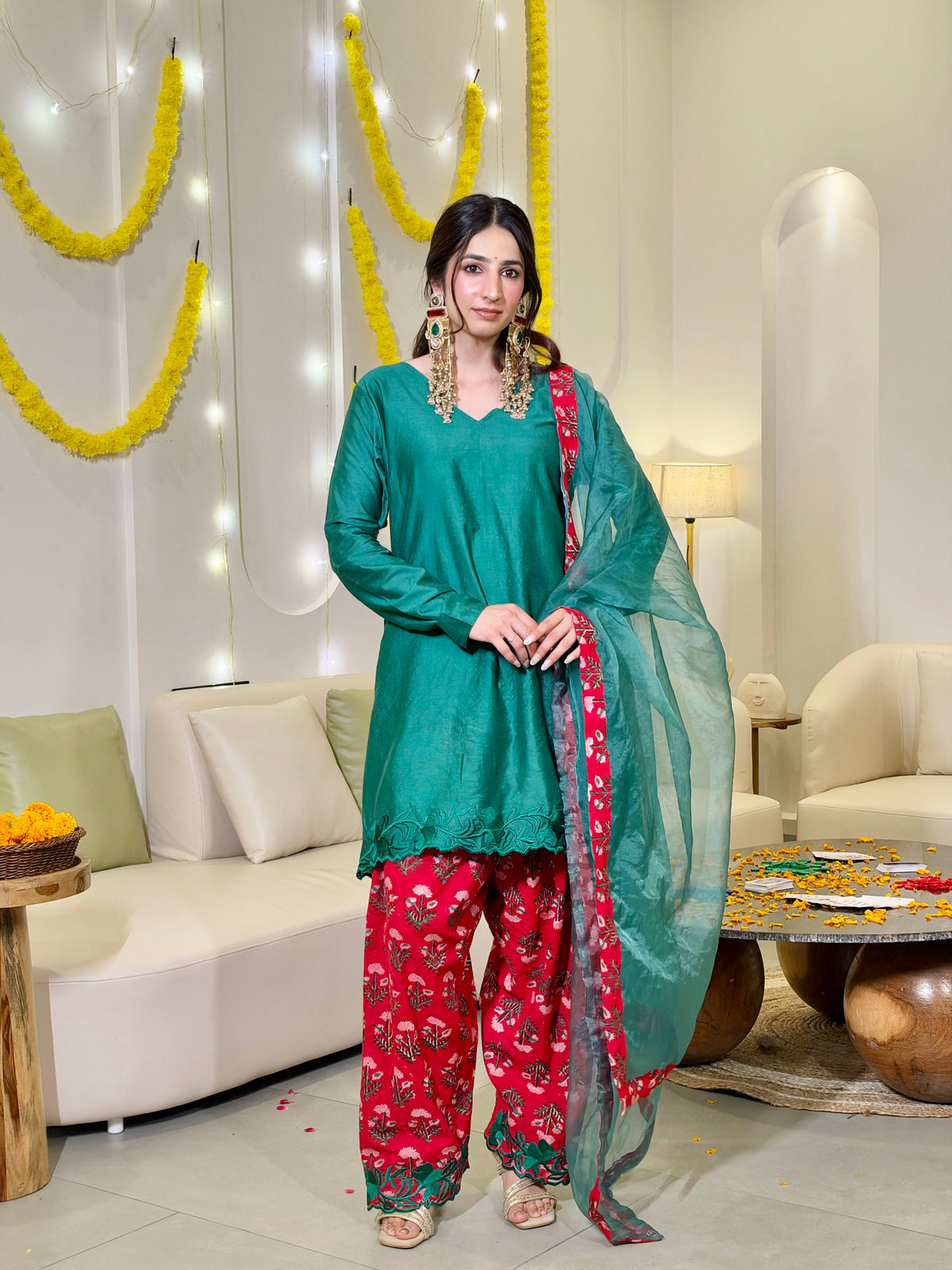 Neer teal green set