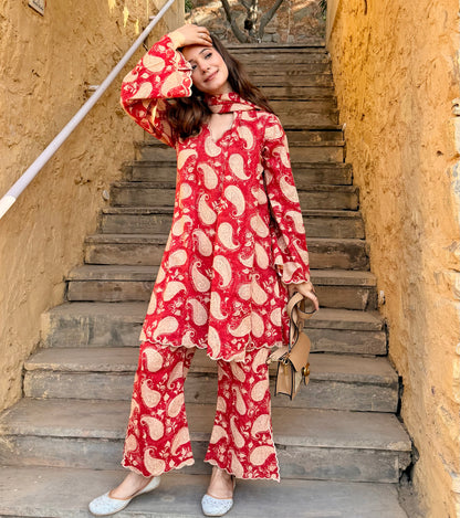 Zara Red Paisley
