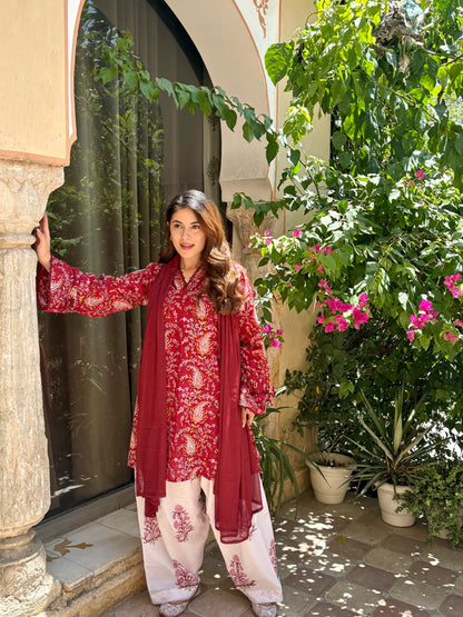 aarzu red farshi set