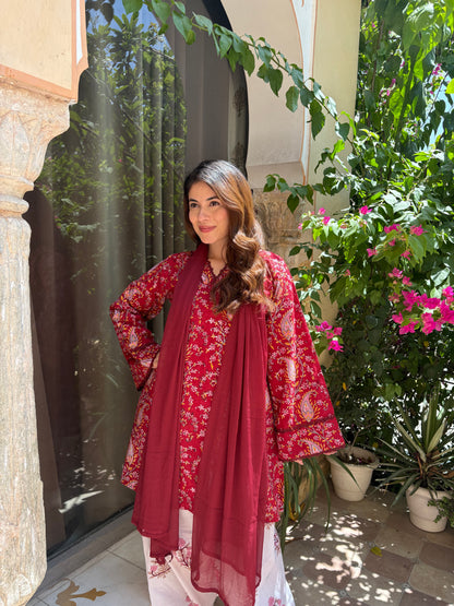 aarzu red farshi set