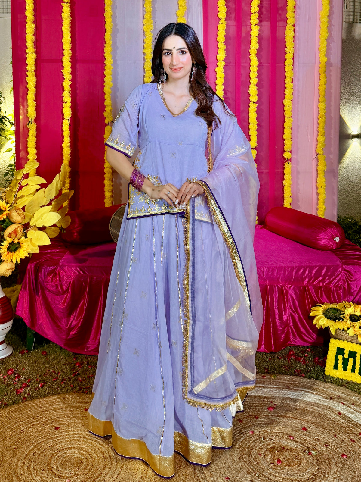 Baisaa lavender lehenga set