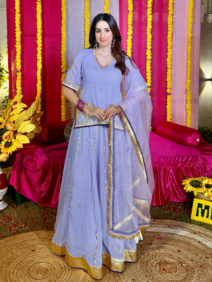 Baisaa lavender lehenga set