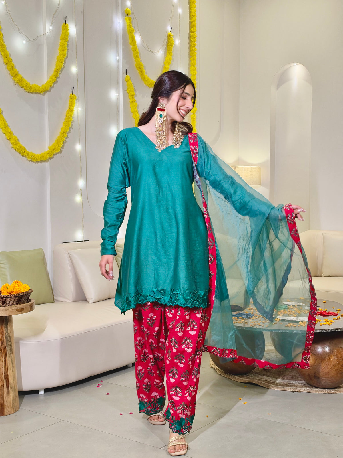 Neer teal green set