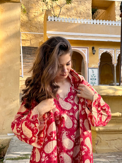 Zara Red Paisley