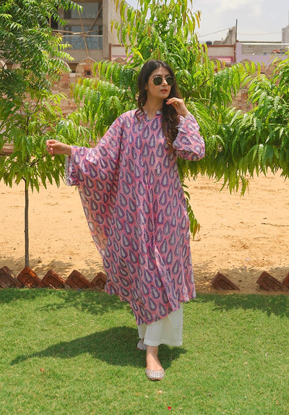 Paisley pink suit set
