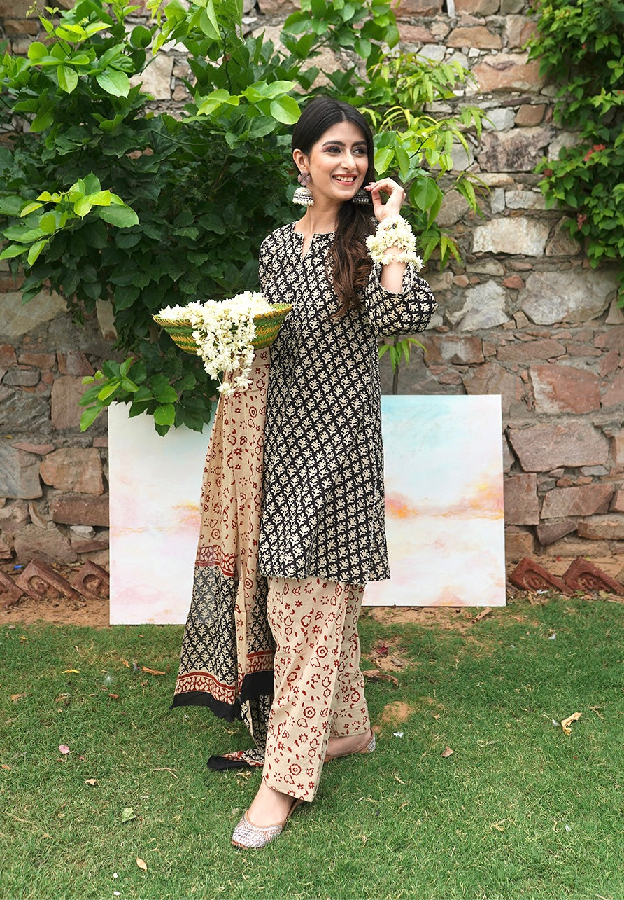 Zehra Kalamkari Suit Set