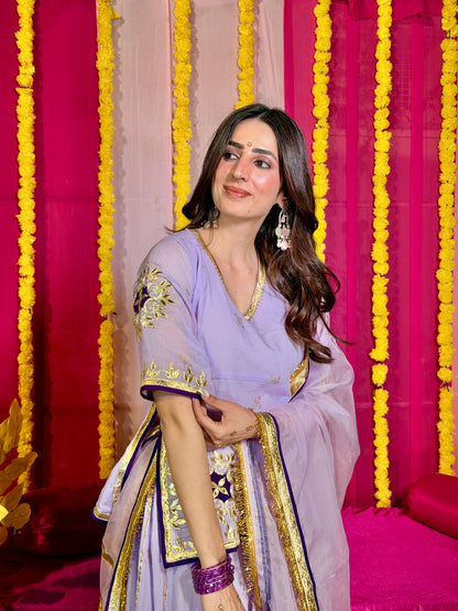 Baisaa lavender lehenga set