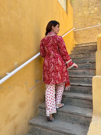 seher red suit set