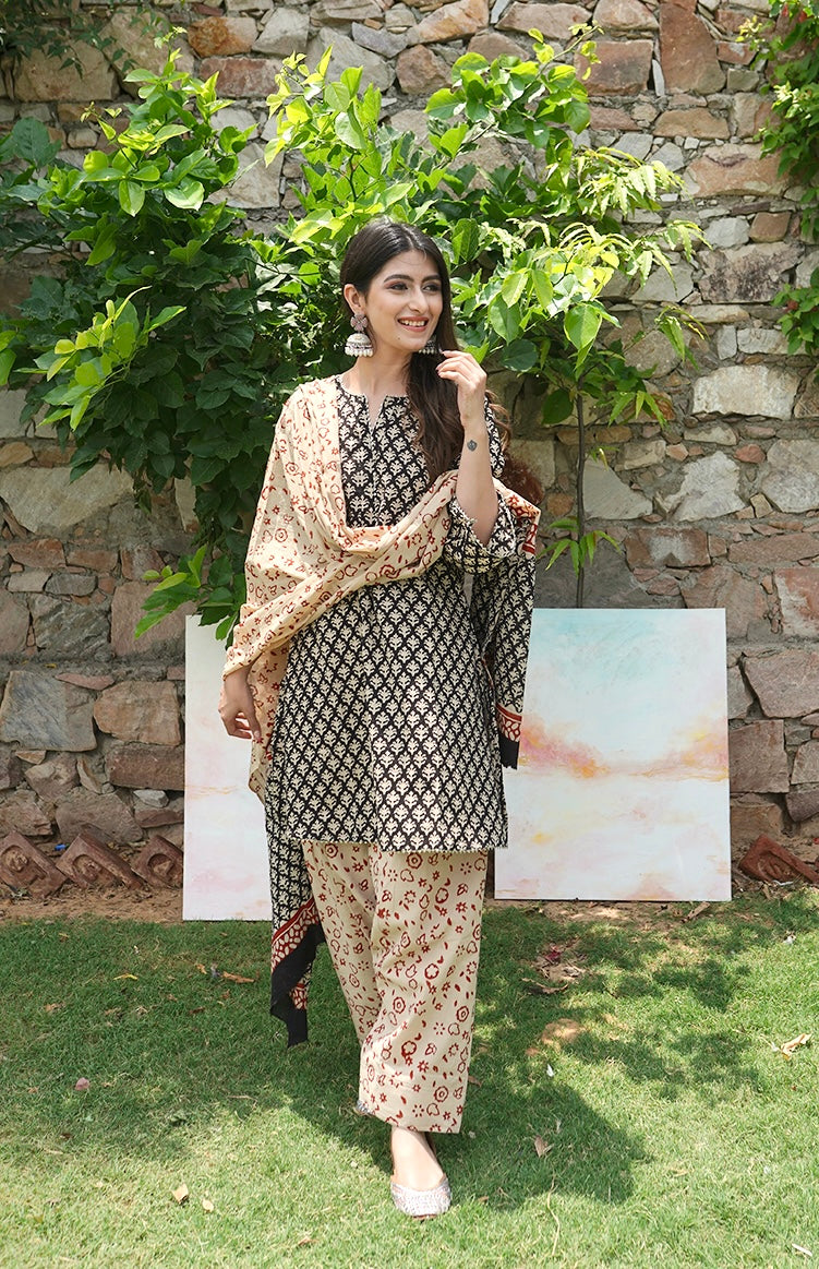 Zehra Kalamkari Suit Set