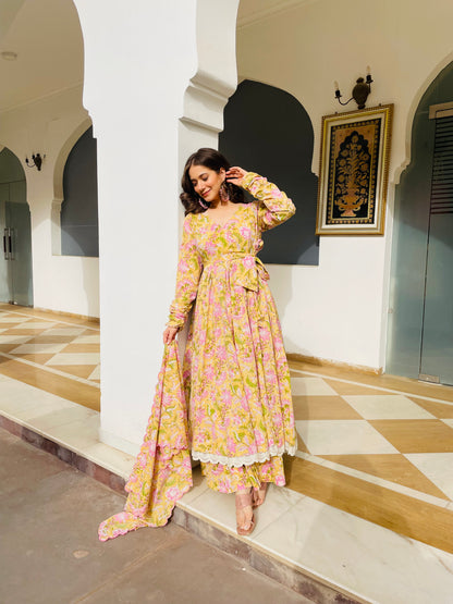 Gul baahar yellow Anarkali