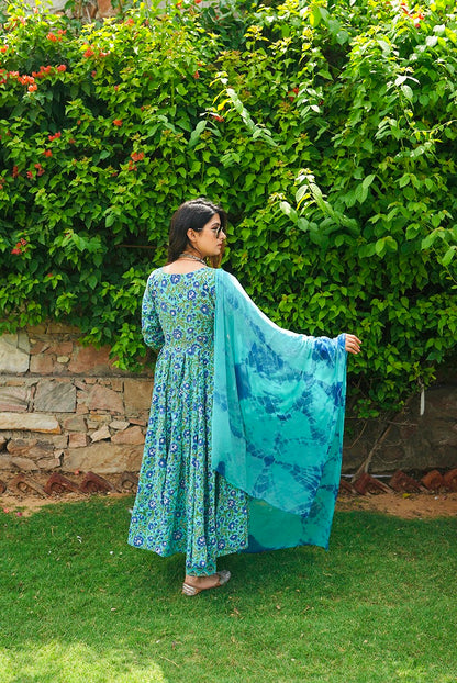 Leher Anarkali Set