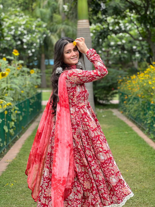 Tulip Anarkali set