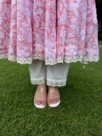 Blush pink Anarkali set